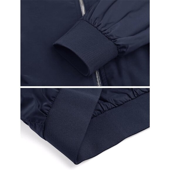 Men's Bomber Jacket with Pockets Lightweight  Softshell Casual Outwear Windbreak - Picture 6 of 6